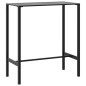 vidaXL Bartisch Schwarz 100x50x110 cm Pulverbeschichteter Stahl vidaXL Bartisch Schwarz 100x50x110 cm Pulverbeschichteter Stahl