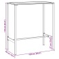 vidaXL Bartisch Schwarz 100x50x110 cm Pulverbeschichteter Stahl vidaXL Bartisch Schwarz 100x50x110 cm Pulverbeschichteter Stahl