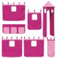 vidaXL Etagenbett mit Rutsche und Gardinen Rosa 90x200 cm vidaXL Etagenbett mit Rutsche und Gardinen Rosa 90x200 cm