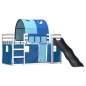 vidaXL Etagenbett mit Rutsche und Gardinen Blau 90x190 cm vidaXL Etagenbett mit Rutsche und Gardinen Blau 90x190 cm
