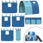 vidaXL Etagenbett mit Rutsche und Gardinen Blau 90x190 cm vidaXL Etagenbett mit Rutsche und Gardinen Blau 90x190 cm