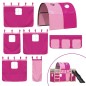 vidaXL Etagenbett mit Rutsche und Gardinen Rosa 90x190 cm vidaXL Etagenbett mit Rutsche und Gardinen Rosa 90x190 cm