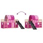 vidaXL Etagenbett mit Rutsche und Gardinen Rosa 90x190 cm vidaXL Etagenbett mit Rutsche und Gardinen Rosa 90x190 cm