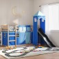 vidaXL Etagenbett mit Rutsche und Gardinen Blau 90x200 cm vidaXL Etagenbett mit Rutsche und Gardinen Blau 90x200 cm