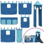 vidaXL Etagenbett mit Rutsche und Gardinen Blau 90x200 cm vidaXL Etagenbett mit Rutsche und Gardinen Blau 90x200 cm