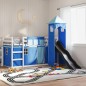 vidaXL Etagenbett mit Rutsche und Gardinen Blau 90x190 cm vidaXL Etagenbett mit Rutsche und Gardinen Blau 90x190 cm
