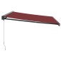 vidaXL Markise Manuell Weinrot 400x300 cm vidaXL Markise Manuell Weinrot 400x300 cm