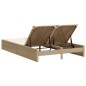 vidaXL Doppel-Sonnenliege mit Auflagen Beige Poly Rattan vidaXL Doppel-Sonnenliege mit Auflagen Beige Poly Rattan