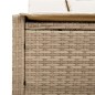 vidaXL Doppel-Sonnenliege mit Auflagen Beige Poly Rattan vidaXL Doppel-Sonnenliege mit Auflagen Beige Poly Rattan