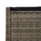 vidaXL Doppel-Sonnenliege mit Kissen Grau Poly Rattan vidaXL Doppel-Sonnenliege mit Kissen Grau Poly Rattan