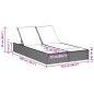 vidaXL Doppel-Sonnenliege mit Kissen Grau Poly Rattan vidaXL Doppel-Sonnenliege mit Kissen Grau Poly Rattan