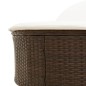 vidaXL Doppel-Sonnenliege mit Auflagen Braun Poly Rattan vidaXL Doppel-Sonnenliege mit Auflagen Braun Poly Rattan