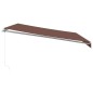 vidaXL Markise Manuell mit LED Braun 450x300 cm vidaXL Markise Manuell mit LED Braun 450x300 cm
