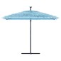 vidaXL Sonnenschirm mit Stahlmast Blau 290x290x238 cm vidaXL Sonnenschirm mit Stahlmast Blau 290x290x238 cm