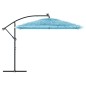 vidaXL Sonnenschirm mit Stahlmast Blau 290x290x238 cm vidaXL Sonnenschirm mit Stahlmast Blau 290x290x238 cm