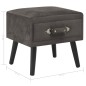 Nachttisch Grau 40 x 35 x 40 Samt Nachttisch Grau 40 x 35 x 40 Samt