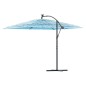 vidaXL Sonnenschirm mit Stahlmast Blau 290x290x238 cm vidaXL Sonnenschirm mit Stahlmast Blau 290x290x238 cm