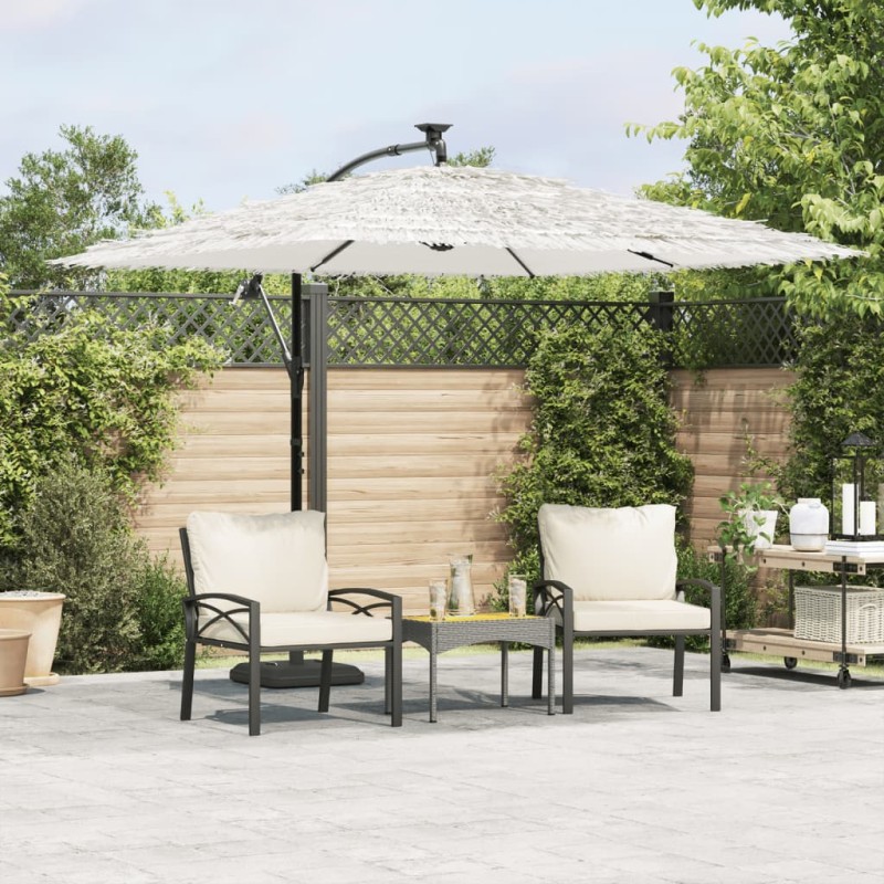 vidaXL Sonnenschirm mit Stahlmast Weiß 269x269x235 cm vidaXL Sonnenschirm mit Stahlmast Weiß 269x269x235 cm