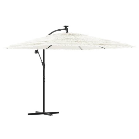 vidaXL Sonnenschirm mit Stahlmast Weiß 269x269x235 cm