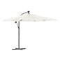 vidaXL Sonnenschirm mit Stahlmast Weiß 269x269x235 cm vidaXL Sonnenschirm mit Stahlmast Weiß 269x269x235 cm