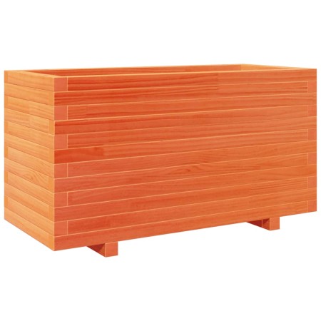 vidaXL Pflanzkübel Wachsbraun 90x40x49,5 cm Massivholz Kiefer