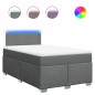 vidaXL Boxspringbett mit Matratze Dunkelgrau 120x200 cm Stoff vidaXL Boxspringbett mit Matratze Dunkelgrau 120x200 cm Stoff