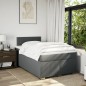 vidaXL Boxspringbett mit Matratze Dunkelgrau 120x200 cm Stoff vidaXL Boxspringbett mit Matratze Dunkelgrau 120x200 cm Stoff