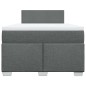 vidaXL Boxspringbett mit Matratze Dunkelgrau 120x200 cm Stoff vidaXL Boxspringbett mit Matratze Dunkelgrau 120x200 cm Stoff
