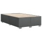 vidaXL Boxspringbett mit Matratze Dunkelgrau 120x200 cm Stoff vidaXL Boxspringbett mit Matratze Dunkelgrau 120x200 cm Stoff