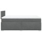 vidaXL Boxspringbett mit Matratze Dunkelgrau 120x200 cm Stoff vidaXL Boxspringbett mit Matratze Dunkelgrau 120x200 cm Stoff