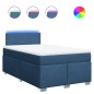 vidaXL Boxspringbett mit Matratze Blau 120x200 cm Stoff vidaXL Boxspringbett mit Matratze Blau 120x200 cm Stoff