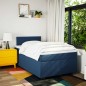 vidaXL Boxspringbett mit Matratze Blau 120x200 cm Stoff vidaXL Boxspringbett mit Matratze Blau 120x200 cm Stoff