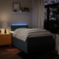 vidaXL Boxspringbett mit Matratze Blau 120x200 cm Stoff vidaXL Boxspringbett mit Matratze Blau 120x200 cm Stoff
