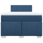 vidaXL Boxspringbett mit Matratze Blau 120x200 cm Stoff vidaXL Boxspringbett mit Matratze Blau 120x200 cm Stoff