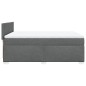 vidaXL Boxspringbett mit Matratze Dunkelgrau 160x200 cm Stoff vidaXL Boxspringbett mit Matratze Dunkelgrau 160x200 cm Stoff