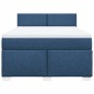 vidaXL Boxspringbett mit Matratze Blau 160x200 cm Stoff vidaXL Boxspringbett mit Matratze Blau 160x200 cm Stoff