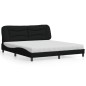vidaXL Bett mit Matratze Schwarz 180x200 cm Stoff vidaXL Bett mit Matratze Schwarz 180x200 cm Stoff