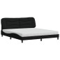 vidaXL Bett mit Matratze Schwarz 180x200 cm Stoff vidaXL Bett mit Matratze Schwarz 180x200 cm Stoff