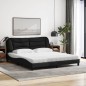 vidaXL Bett mit Matratze Schwarz 180x200 cm Stoff vidaXL Bett mit Matratze Schwarz 180x200 cm Stoff