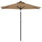 vidaXL Sonnenschirm mit LED und Stahlmast Taupe 225x225x212 cm vidaXL Sonnenschirm mit LED und Stahlmast Taupe 225x225x212 cm