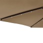 vidaXL Sonnenschirm mit LED und Stahlmast Taupe 225x225x212 cm vidaXL Sonnenschirm mit LED und Stahlmast Taupe 225x225x212 cm