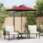 vidaXL Sonnenschirm mit Stahlmast Weinrot 225x225x212 cm vidaXL Sonnenschirm mit Stahlmast Weinrot 225x225x212 cm