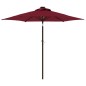 vidaXL Sonnenschirm mit Stahlmast Weinrot 225x225x212 cm vidaXL Sonnenschirm mit Stahlmast Weinrot 225x225x212 cm