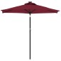 vidaXL Sonnenschirm mit Stahlmast Weinrot 225x225x212 cm vidaXL Sonnenschirm mit Stahlmast Weinrot 225x225x212 cm
