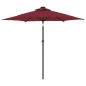 vidaXL Sonnenschirm mit Stahlmast Weinrot 225x225x212 cm vidaXL Sonnenschirm mit Stahlmast Weinrot 225x225x212 cm