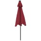 vidaXL Sonnenschirm mit Stahlmast Weinrot 225x225x212 cm vidaXL Sonnenschirm mit Stahlmast Weinrot 225x225x212 cm