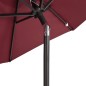 vidaXL Sonnenschirm mit Stahlmast Weinrot 225x225x212 cm vidaXL Sonnenschirm mit Stahlmast Weinrot 225x225x212 cm