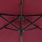 vidaXL Sonnenschirm mit Stahlmast Weinrot 225x225x212 cm vidaXL Sonnenschirm mit Stahlmast Weinrot 225x225x212 cm