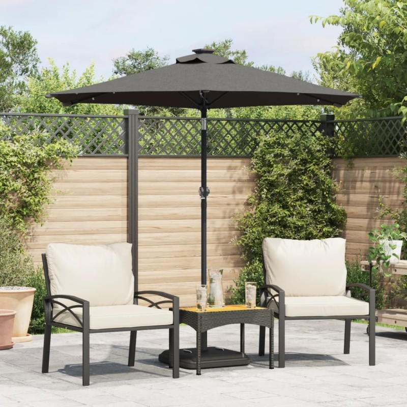 vidaXL Sonnenschirm mit Stahlmast Anthrazit 225x225x212 cm vidaXL Sonnenschirm mit Stahlmast Anthrazit 225x225x212 cm