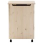 vidaXL Wäschekorb mit Rollen RANA 45x45x64 cm Massivholz Kiefer vidaXL Wäschekorb mit Rollen RANA 45x45x64 cm Massivholz Kiefer